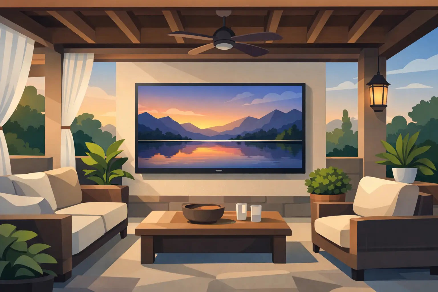 Best Outdoor TV for Covered Patio Spaces