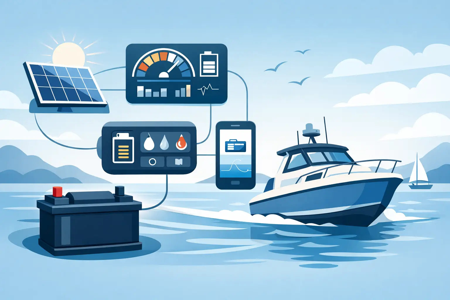 Marine Battery Monitor System Basics