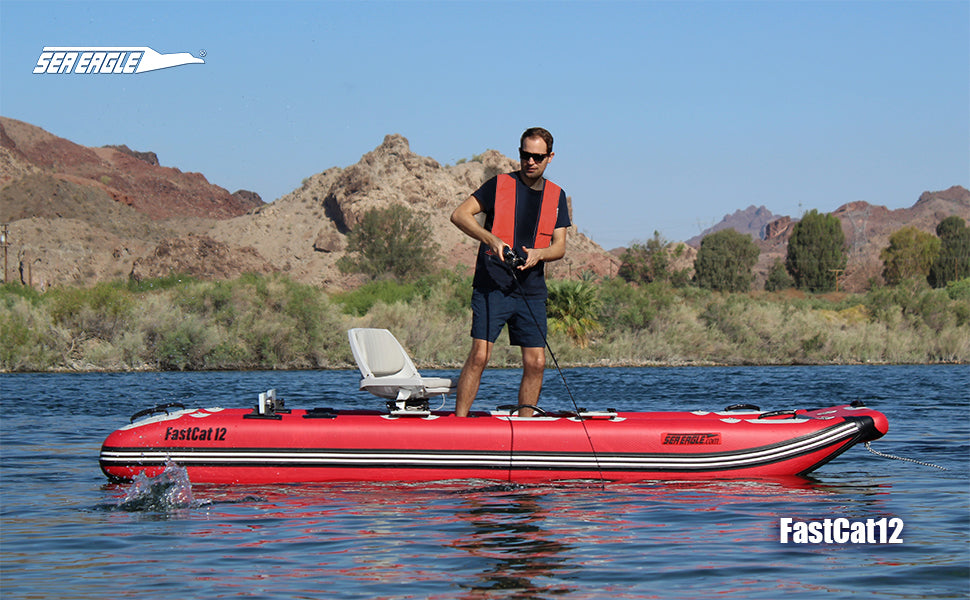 Sea Eagle FastCat12KD,12 foot Inflatable Catamaran,2 Seat Package,without Canopy