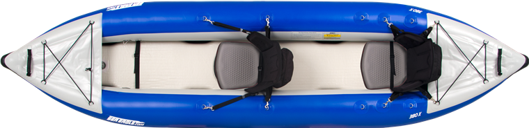 12 foot Inflatable Sea Eagle Kayak 380XK Pro Carbon Package, 1-3 Seater, Easy Transport, Fast Set Up