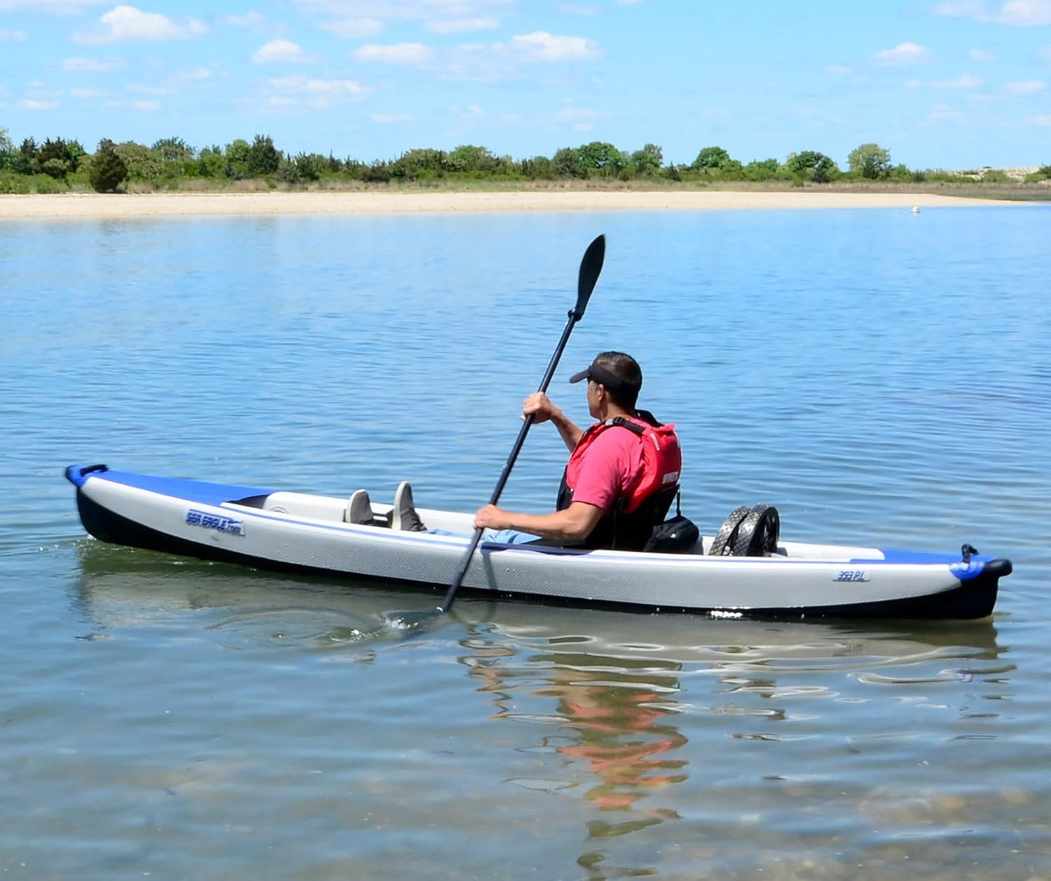 12 foot Inflatable Sea Eagle Kayak 393RLKP RazorLite Pro Solo Package, 1 Seater, Easy Transport, Fast Set Up