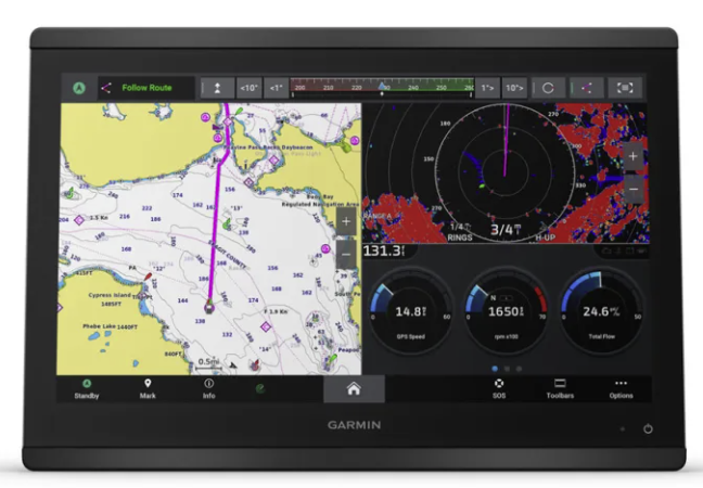 Garmin GPSMAP 8616 With Mapping. Includes Extra Features (16 inch screen)