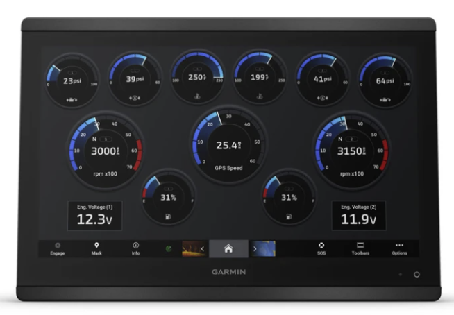 Garmin GPSMAP 8616xsv GPS + Fishfinder With Mapping and Sonar. Includes Extra Features (16 inch screen)