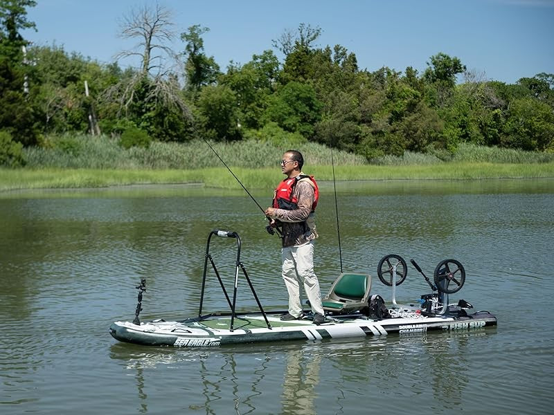 Sea Eagle FishSUP FS1210KST,12 foot Inflatable SUP,Start Up Package,Solo Seater,Easy Transport,Fast Set Up