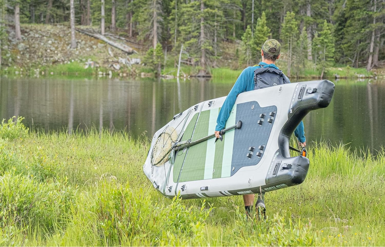 Sea Eagle FishSUP FS1210KST,12 foot Inflatable SUP,Start Up Package,Solo Seater,Easy Transport,Fast Set Up
