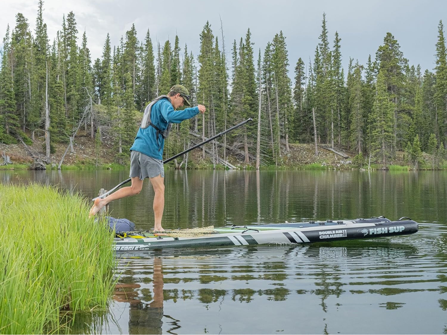 Sea Eagle FishSUP FS1210KST,12 foot Inflatable SUP,Start Up Package,Solo Seater,Easy Transport,Fast Set Up