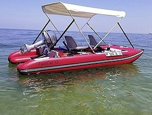 Sea Eagle FastCat12KSWC,12 foot Inflatable Catamaran,2 Swivel Seat Package,with Canopy