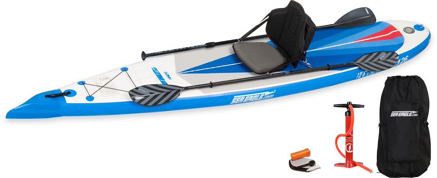 Sea Eagle NeedleNose Series NN126KP,12 foot Inflatable SUP,Pro Package,Solo Seat,Easy Transport,Fast Set Up