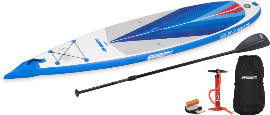 Sea Eagle NeedleNose Series NN126KST,12 foot Inflatable SUP,Start Up Package,Solo,Easy Transport,Fast Set Up