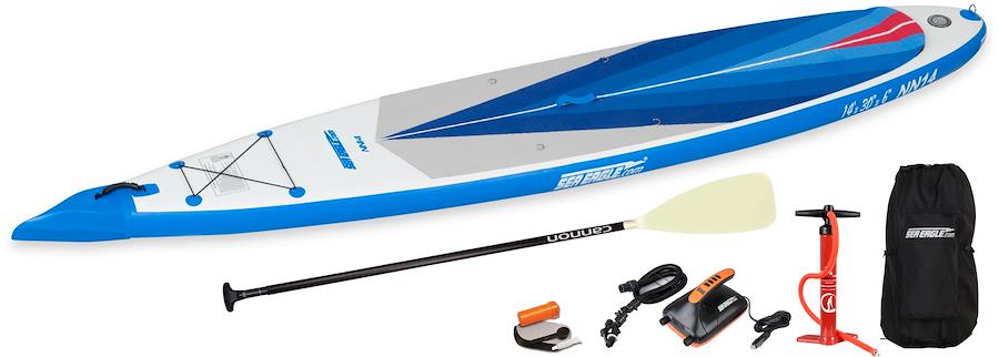 Sea Eagle NeedleNose Series NN14KEP,14 foot Inflatable SUP,Electric Pump Package,Solo,Easy Transport,Fast Set Up