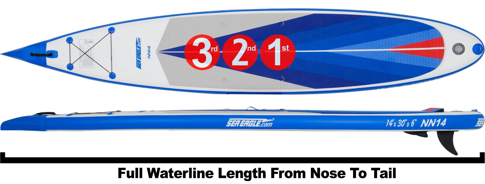 Sea Eagle NeedleNose Series NN14KST,14 foot Inflatable SUP,Start Up Package,Solo,Easy Transport,Fast Set Up