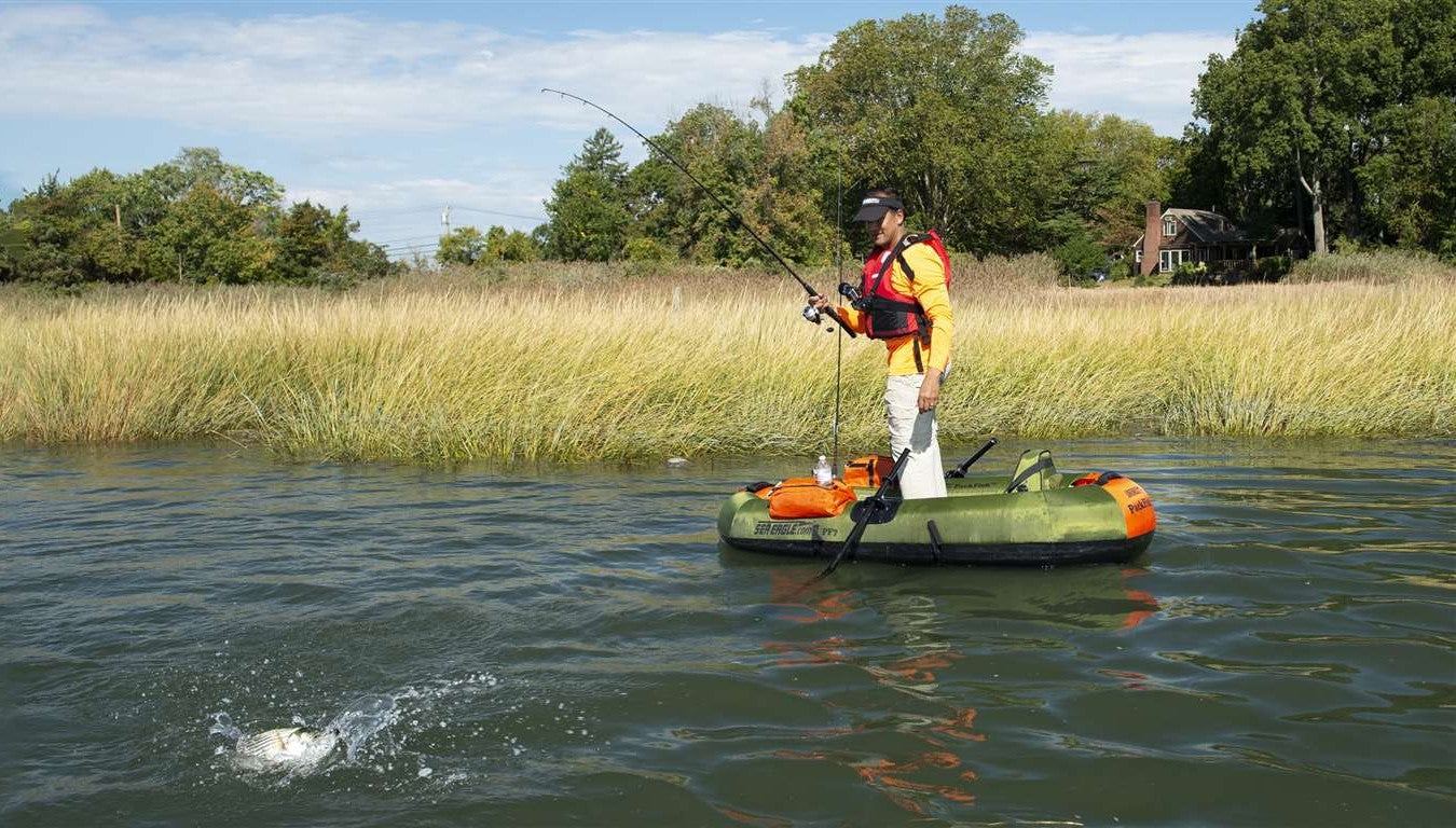 Sea Eagle PackFish PF7K,7 foot Inflatable Boat,Deluxe Package 1 Person,Easy Transport,Fast Set Up