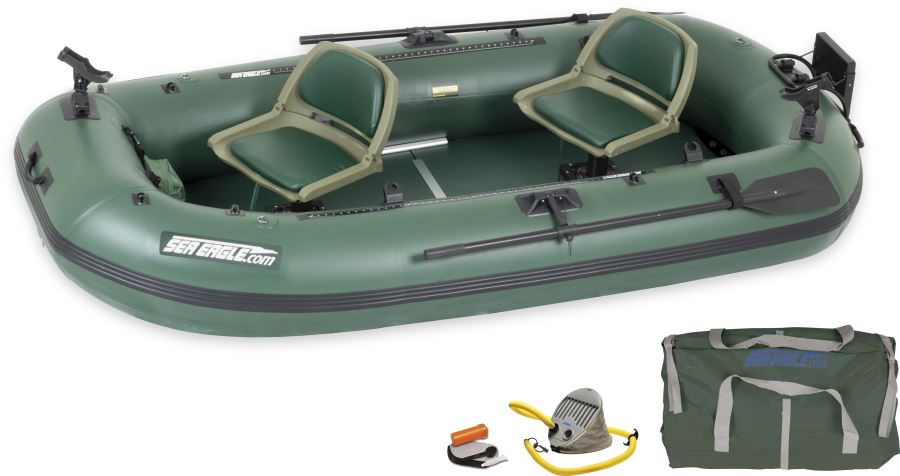 Sea Eagle Stealth Stalker STS10KP,10 foot Inflatable Fishing Boat,Pro Package,1-2 Seater,Easy Transport,Fast Set Up