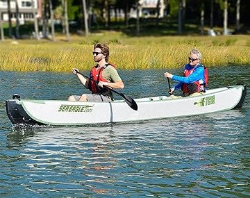 Sea Eagle TC16K-STW,16 foot Inflatable Canoe Package,2 Seats,Easy Transport,Fast Set Up