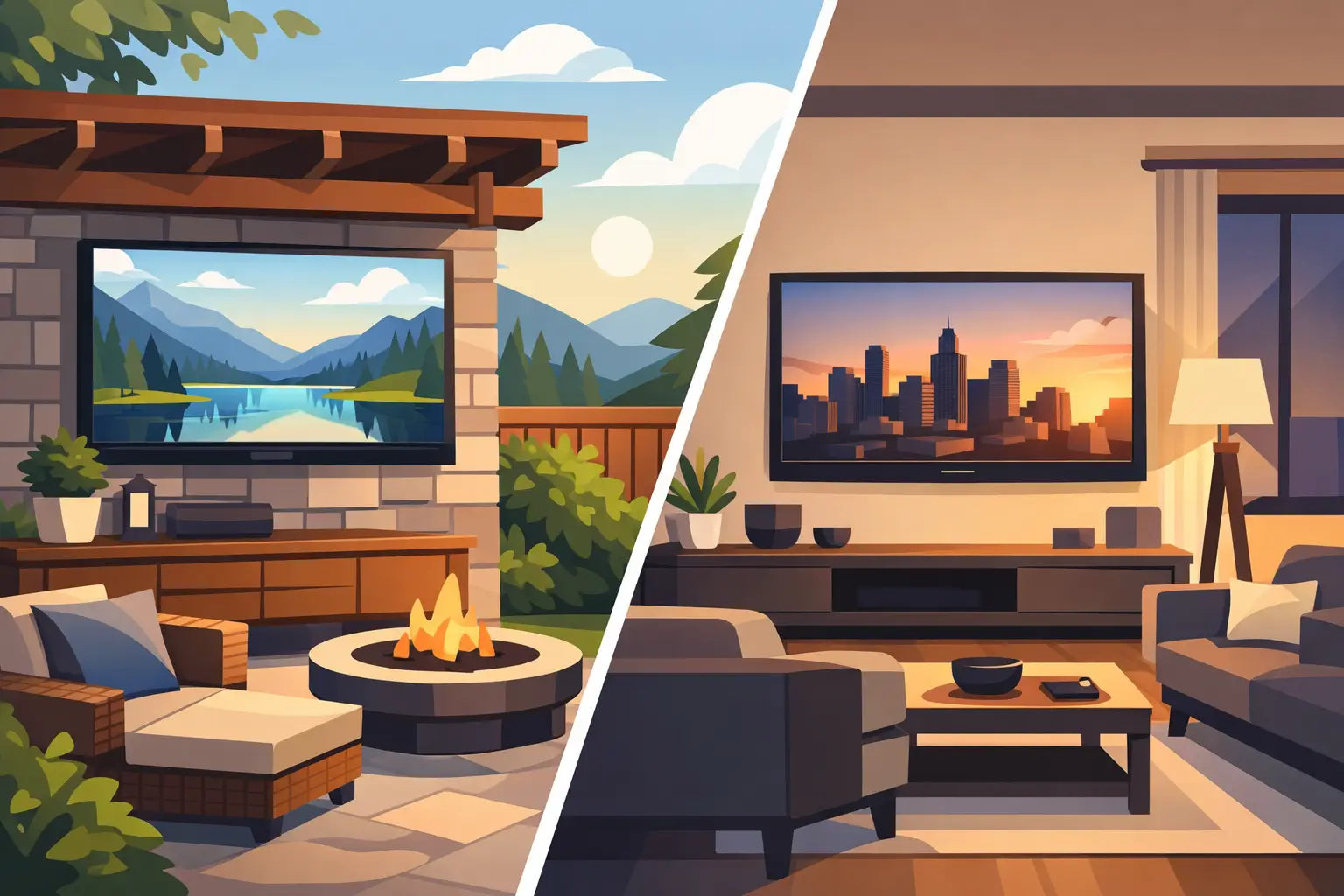 Outdoor TV vs Indoor TV for Your Backyard