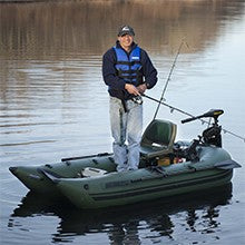 Sea Eagle 285FPBKP,9 foot Inflatable Frameless Fishing Pontoon,Pro Solo Package,1 Seater,Easy Transport,Fast Set Up