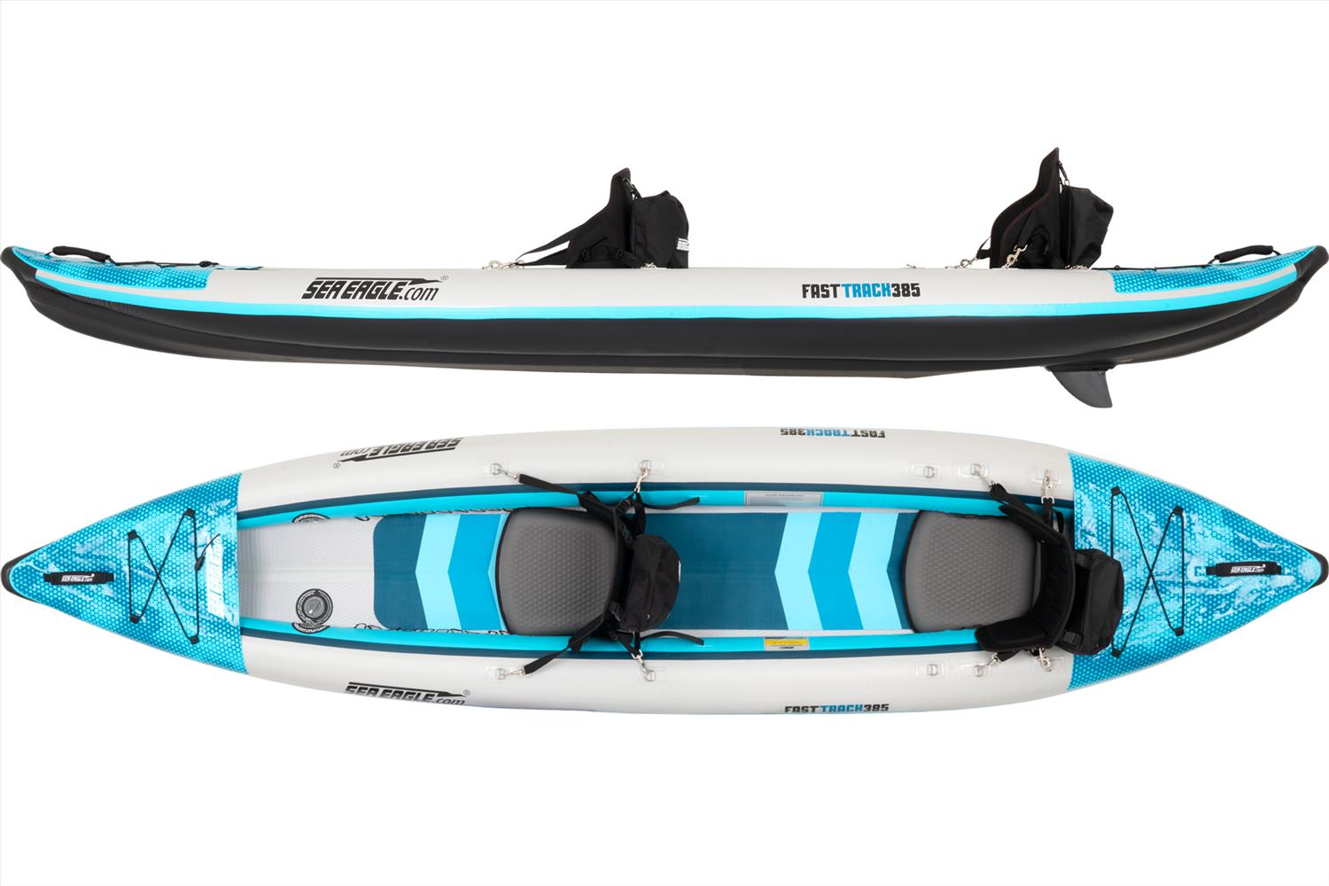 Sea Eagle 385FTKP FastTrack V-Bottom,12 foot Inflatable Kayak,Pro Package,1-2 Seater,Easy Transport,Fast Set Up