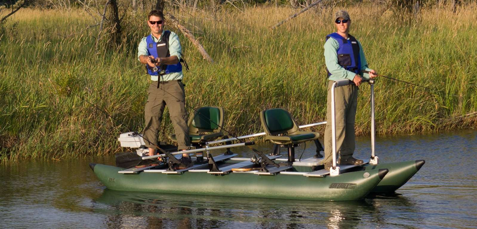 Sea Eagle FoldCat 375FCKD,12 foot Inflatable Fishing Boat,Deluxe Package,1-2 Seater,Easy Transport,Fast Set Up