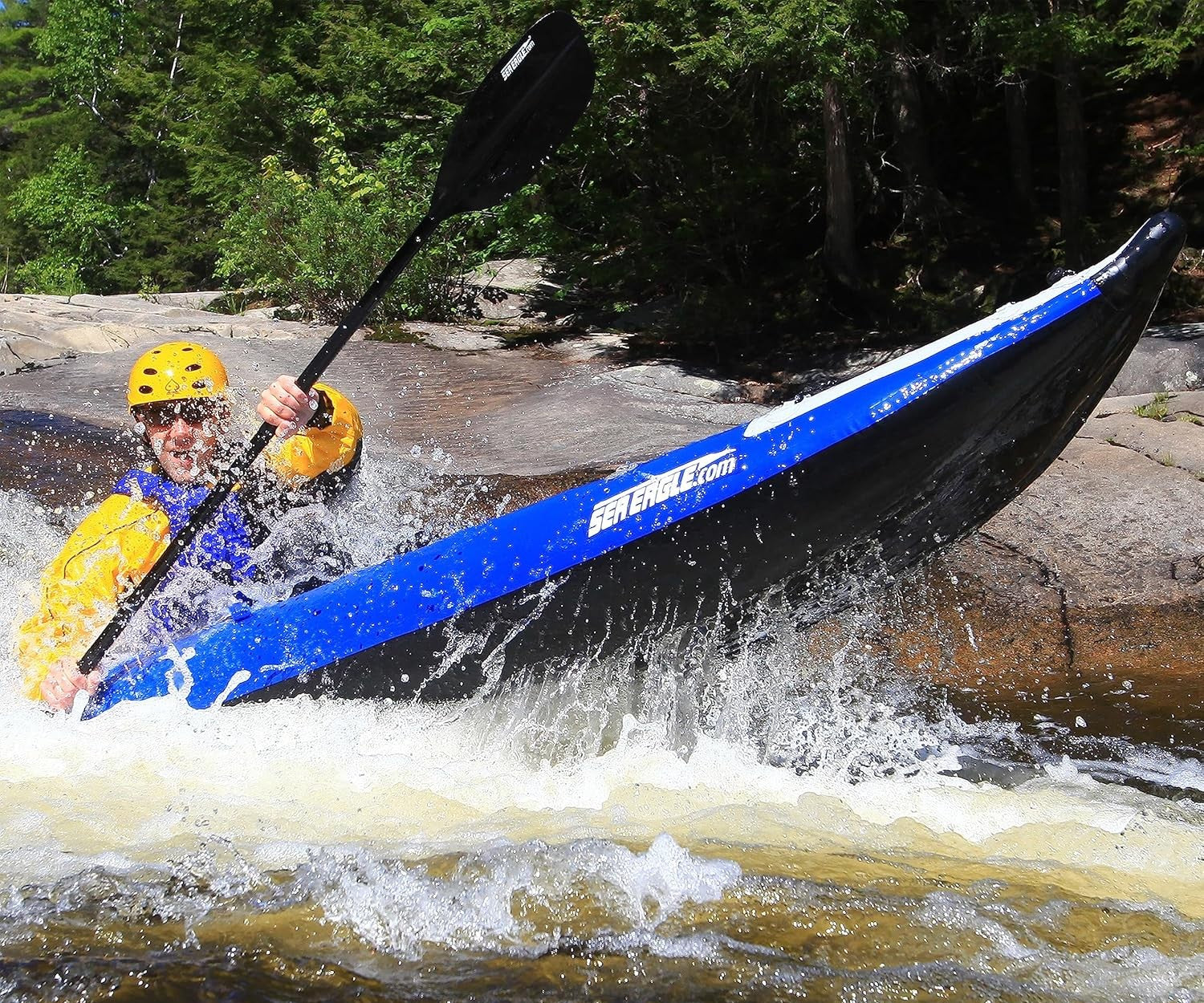 12 foot Inflatable Sea Eagle Kayak 380XK Pro Package, 1-3 Seater, Easy Transport, Fast Set Up