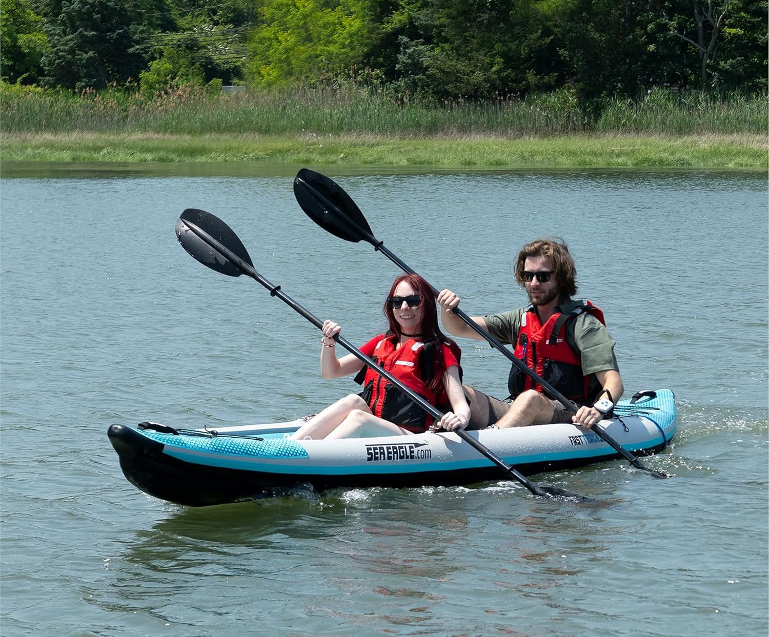 Sea Eagle 385FTKP FastTrack V-Bottom,12 foot Inflatable Kayak,Pro Package,1-2 Seater,Easy Transport,Fast Set Up