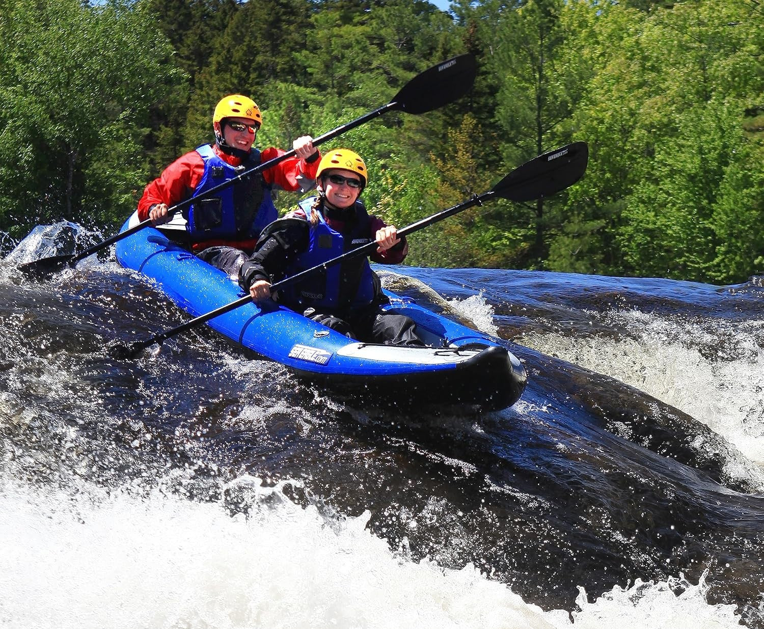 14 foot Inflatable Sea Eagle Kayak 420XK Pro Carbon Package, 1-3 Seater, Easy Transport, Fast Set Up