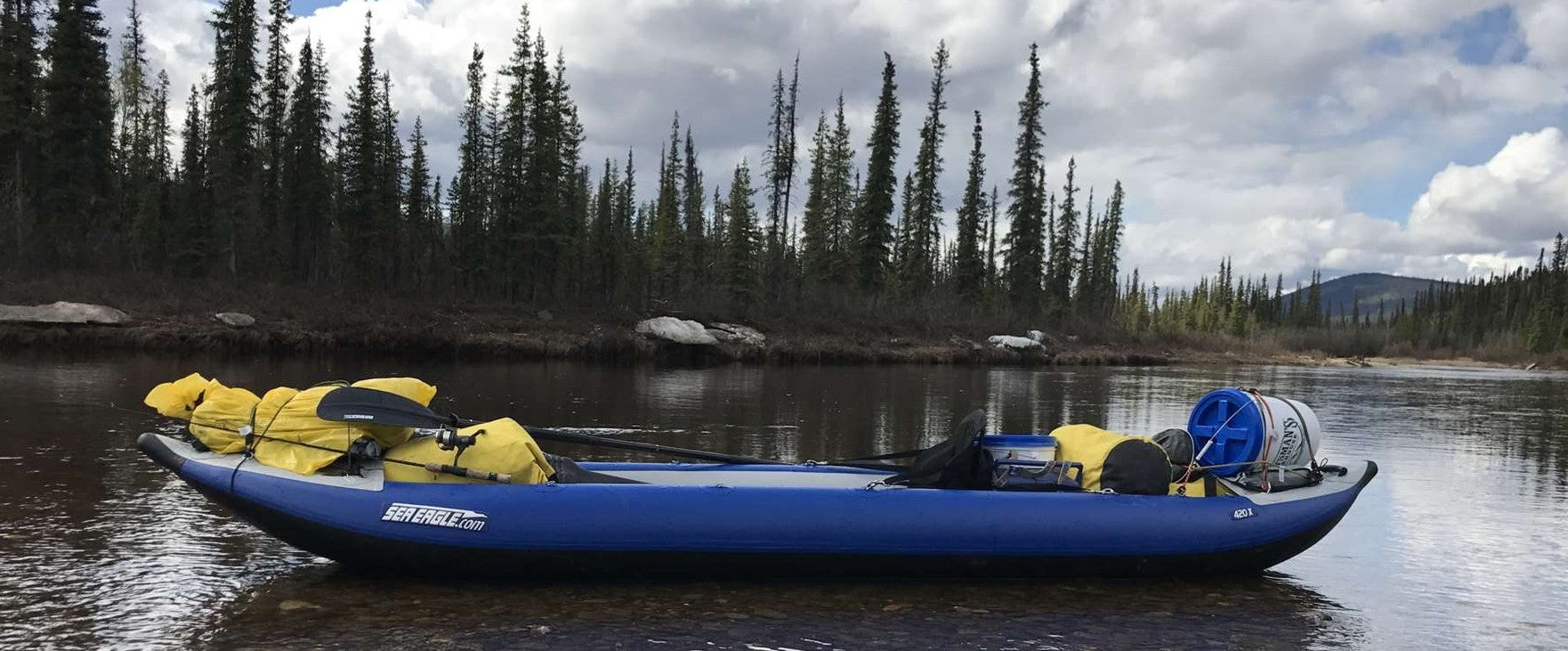 14 foot Inflatable Sea Eagle Kayak 420XK Pro Carbon Package, 1-3 Seater, Easy Transport, Fast Set Up