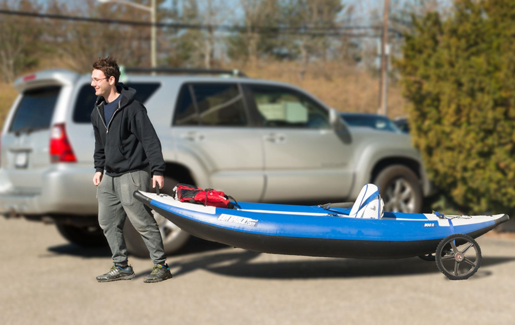 Small EZ Cart for Sea Eagle Inflatable Boats, Kayaks, SUP's,Adjustable and Lightweight
