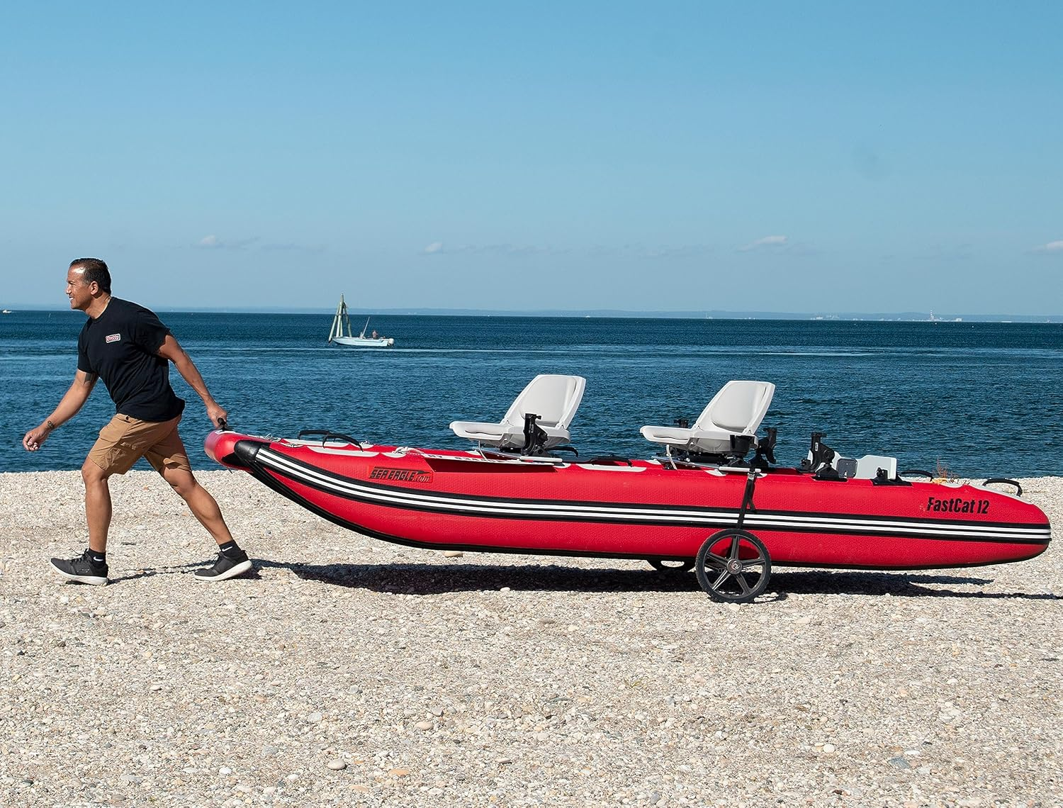 Heavy Duty EZ Cart for Sea Eagle Inflatable Boats, Adjustable and Lightweight