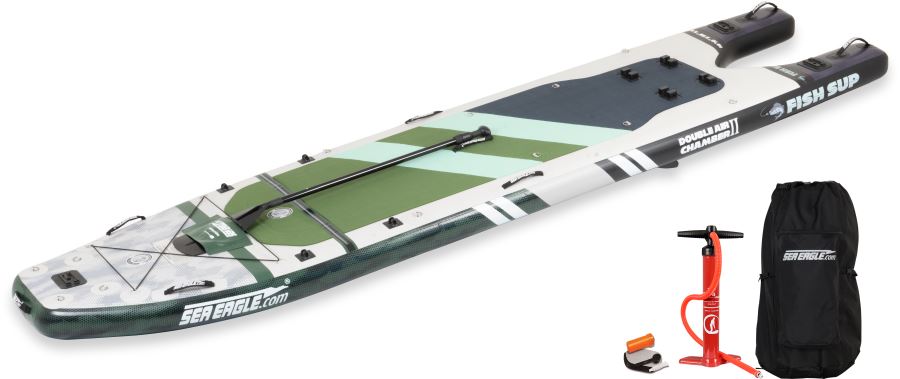 Sea Eagle FishSUP FS1210KST,12 foot Inflatable SUP,Start Up Package,Solo Seater,Easy Transport,Fast Set Up