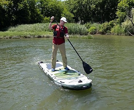 Sea Eagle FishSUP FS1210KST,12 foot Inflatable SUP,Start Up Package,Solo Seater,Easy Transport,Fast Set Up