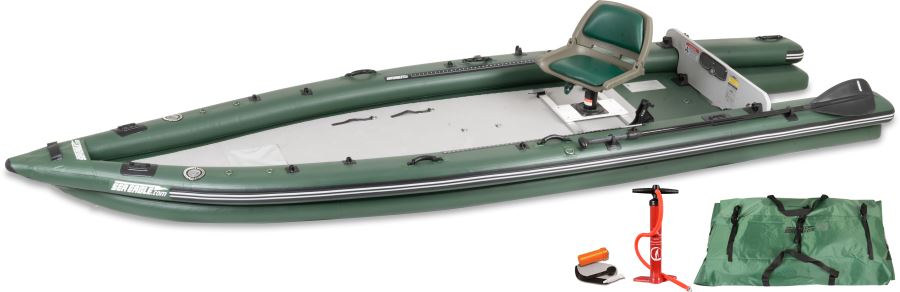 Sea Eagle FishSkiff FSK16KST,16 foot Inflatable Boat,Start Up Package,1-3 Seater,Easy Transport,Fast Set Up