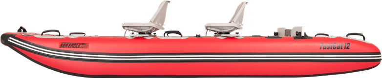Sea Eagle FastCat12KSWC,12 foot Inflatable Catamaran,2 Swivel Seat Package,with Canopy