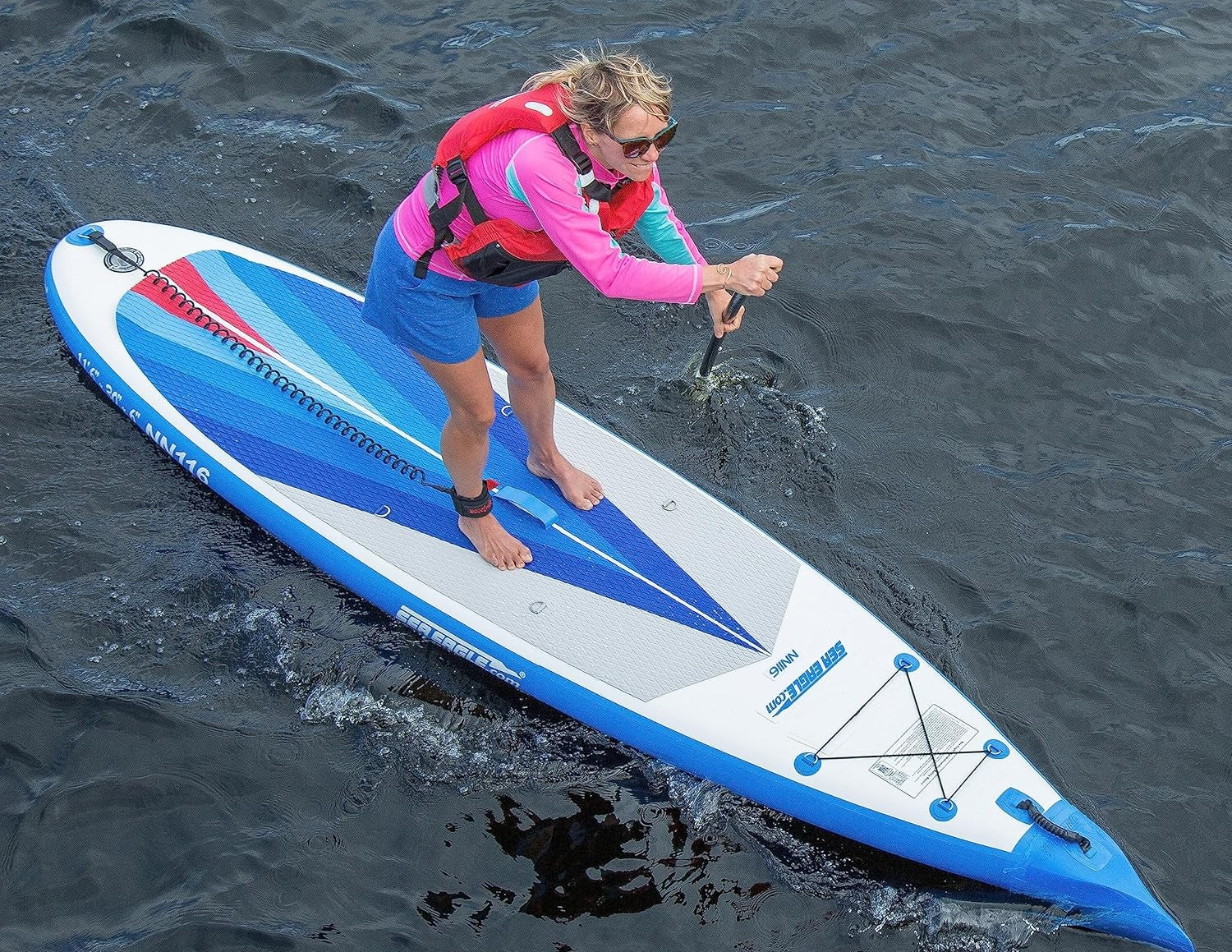 Sea Eagle NeedleNose Series NN126KST,12 foot Inflatable SUP,Start Up Package,Solo,Easy Transport,Fast Set Up