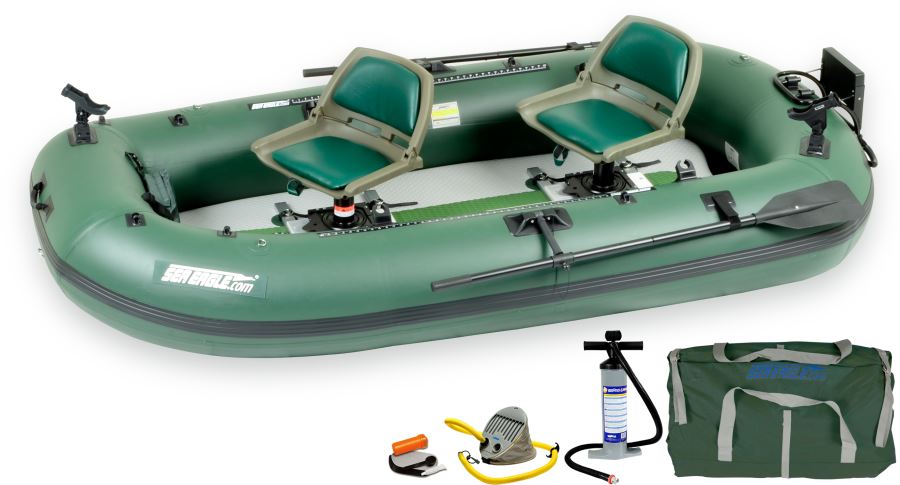 Sea Eagle Stealth Stalker STS10KPL,10 foot Inflatable Fishing Boat,Pro Lite Package,1-2 Seater,Easy Transport,Fast Set Up